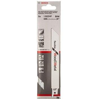Bosch 2 608 656 017 - Hoja de sierra sable S 922 VF - Flexible for Wood and Metal