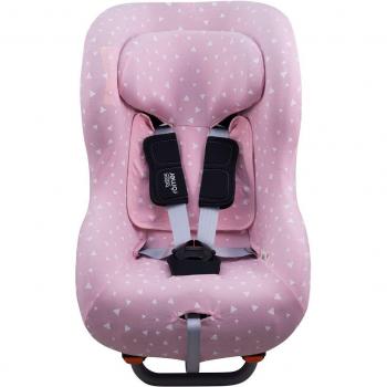 Funda de Algodón Elástico Jyoko para Silla de Coche Britax Romer Max Way Plus - Color Pink Sparkles, compatible y fácil de instalar