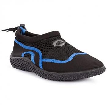 Trespass Paddle JR Kids Aqua Slip-On Water Shoes - Black/Blue