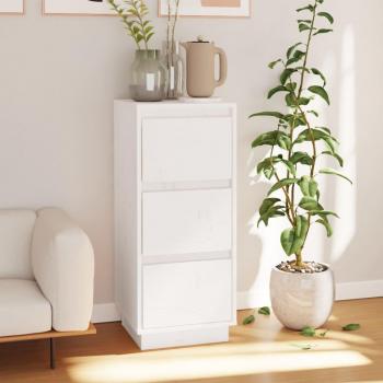 Aparador blanco de madera maciza de pino 32x34x75 cm
