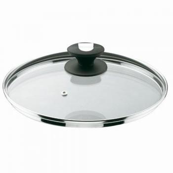 Lacor 71914, Tapa De Cristal con Desvaporizador, color Transparente, 14 cm