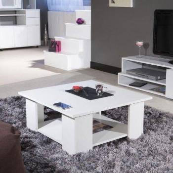 Mesa de centro cuadrada blanca 67x67 cm - TemaHome