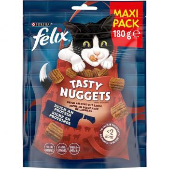 Felix Tasty Nuggets Beef and Lamb Cat Treats - Economy Pack: 2 x 180 g