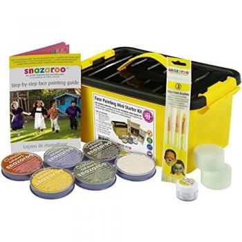 Snazaroo - Pintura facial y corporal, mini kit para principiantes, 14 piezas