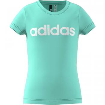 Adidas YG Linear tee Camiseta, Niñas, Verde