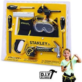 Set de Bricolaje Stanley Jr. - 10 Piezas (Caja de Herramientas)