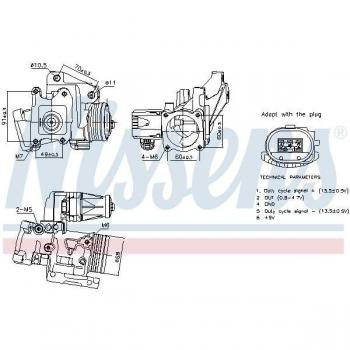 Válvula EGR NISSENS 98387 - Válvula de recirculación de gases de escape, compatible con múltiples vehículos, fabricada con materiales de alta calidad para garantizar durabilidad y rendimiento óptimo