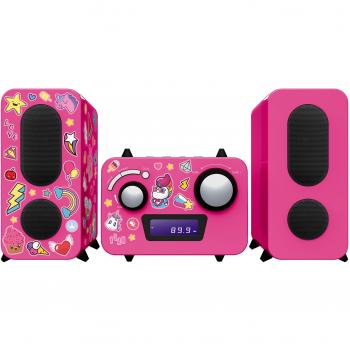 BigBen Interactive MCD11RSUNICORNSTICK - Microcadena con Reproductor de CD, Rosa