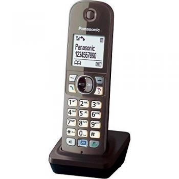 Teléfono inalámbrico Panasonic KX-TGA681 con identificador de llamadas (color marrón)