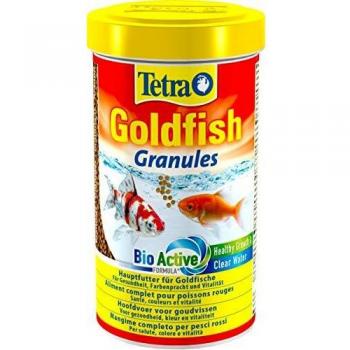 Tetra Goldfish -  Alimento completo granulado flotante para peces rojos – 500 ml