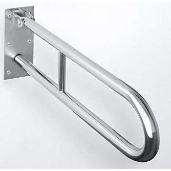 Barra de apoyo abatible en U, 81 cm, acero inoxidable XH518
