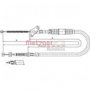 Cable de Freno de Mano Metzger 17.2722 para Opel Frontera, Lado Derecho, Compatible con SUV Cabriolet