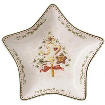 Bol estrella pequeño de cerámica, diseño árbol de Navidad Winter Bakery Delight Villeroy & Boch