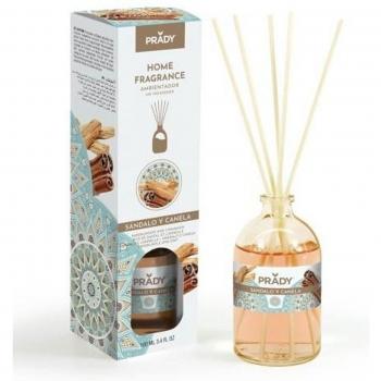 Ambientador Mikado de Sandalo y Canela en Frasco de Cristal con Varitas Difusoras