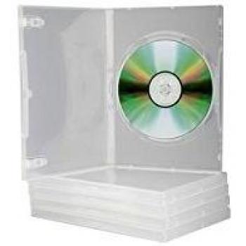 Caja dvd q-connect transparente pack de 5 unidades