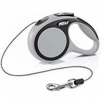 TRIXIE flexi New COMFORT, Cuerda enrollable, XS: 3 m, Gris, Perro