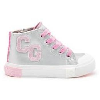 Conguitos - Botín Deportivo Plata Rosa con Cordones y Cremallera para Niña, Talla 32