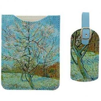 Portatarjetas de Pasaporte y Etiqueta de Equipaje de Van Gogh | Regalos de cumpleaños para Ella | Diseñador | Etiquetas de Equipaje | Regalos para Mujeres | Regalos de cumpleaños para Mujeres