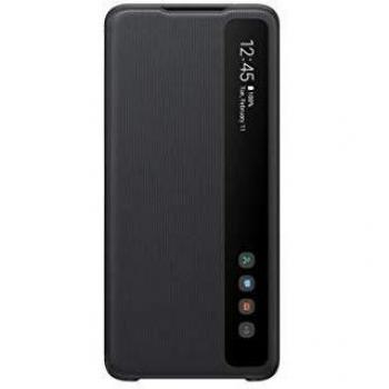 Samsung - Funda Clear View para Galaxy S20 Ultra, Negro - 6.9 pulgadas