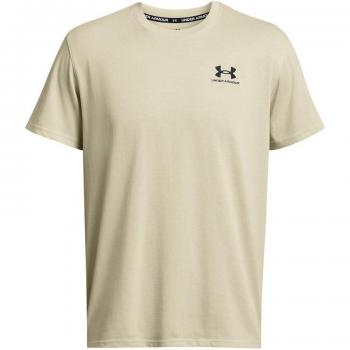 Camiseta de hombre Under Armour Logo Bordado Heavyweight Beige