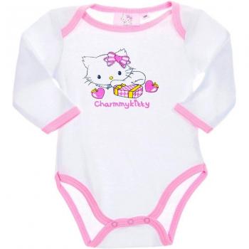Body bébé manches longues Charmmy kitty Blanc/rose 23mois