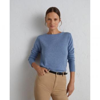 Jersey de mujer liso cuello redondo