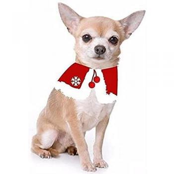 Wouapy - Capa de Navidad para Perro y Gato, Talla S
