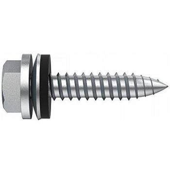 Desa 78116415 - Tornillo rosca chapa hexagonal DIN 7976 6,3x150 con arandela P25, negro