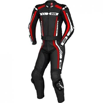 iXS Traje de cuero RS-800 2-Piezas Negro-Rojo-Blanco