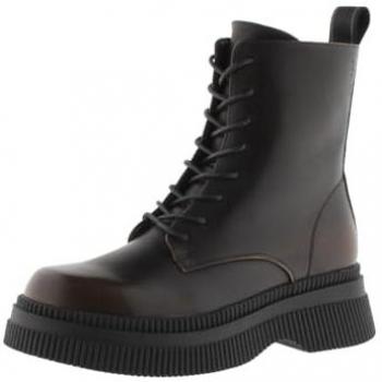 Botas de mujer Victoria Dublín negro monocromo con suela gruesa y tirador trasero 1301103