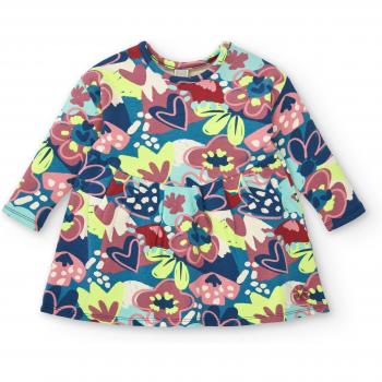 Vestido de bebé niña Tuc Tuc Freezy de manga larga con estampado floral multicolor
