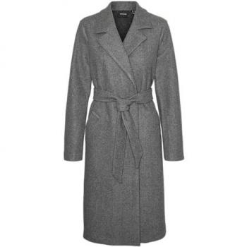 Vero Moda Women's Fortuneaya Long Coat - Medium Grey Melange, XS