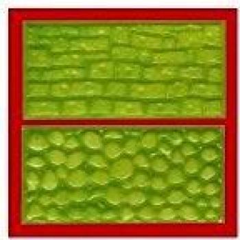 FMM Sugarcraft CUTIMP2 - Set de 2 tapetes para repostería diseño de Piedras y adoquines