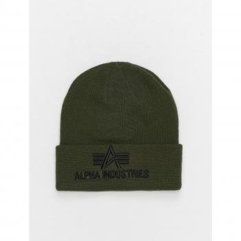 Alpha Industries 3D Beanie - Dark Green Knit Hat