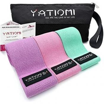 Bandas Elasticas Musculacion, Antideslizantes Bandas de Resistencia de Tela 3 Niveles, Cintas Elasticas para Gluteos, Cadera, Piernas, Brazos, Yoga, Pilates, Fitness, Crossfit, Mujer y Hombre