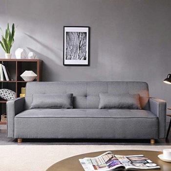 Sofá convertible escandinavo gris de 3 plazas Concept Usine Copenhague 2.13m