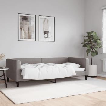 Cama de día Tortoria 90x200 cm en tela gris taupe