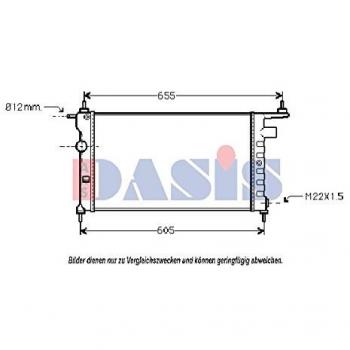 AKS Dasis 151600N Radiador, refrigeración del motor