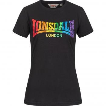 Lonsdale Women's Happisburg Short Sleeve Black T-shirt