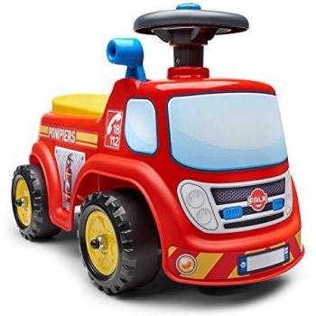 Correpasillos Falk Camión de Bomberos - Tipo: Correpasillos, Características: Fabricado en Francia, A partir de 12 meses, Volante direccional con bocina, Palanca con efecto sonoro, Caja