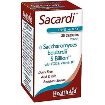 Health Aid Sacardi (Saccharomyces Boulardii) 30 Cápsulas Vegetales