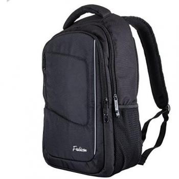 Frabicon Xplorer Mujer Hombre - Mochila para portátil de 15 pulgadas, Mac y Tablet iPad 9,7, para Escuela de Negocios EDC bolsa de viaje con asa de ruedas Cinturón reflectante, diseño de rayas negro