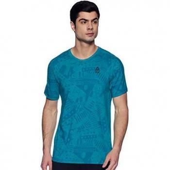 Reebok CF Move tee-Print Camiseta de Manga Corta, Hombre, Seaport Teal Mel, 2XL