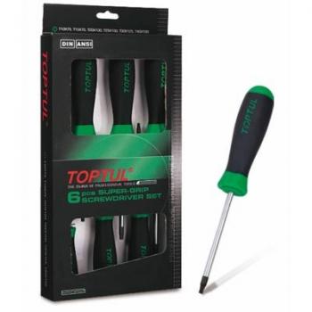 Kit de atornilladores Torx TOPTUL GAAE0610, 6 piezas (T10, T15, T20, T25, T30, T40), fabricados en plástico y presentado en visor de cartón