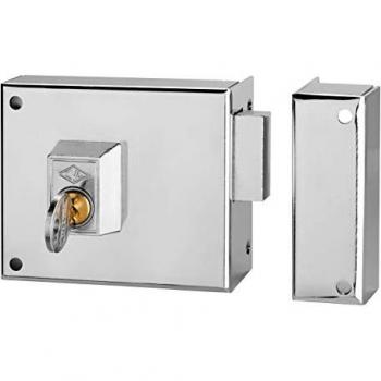 Cerradura Sobreponer 120x60mm 124A12D Niquel Palanca Derecha CVL