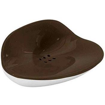 Gedy Moby Jabonera, Resinas Termoplásticas, Blanco/Tortora, 12 X 15 X 5.5