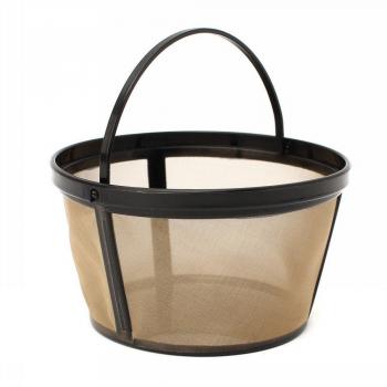 +ing cesta de filtro de café de oro reutilizable para 10-12 taza de café que hace la máquina