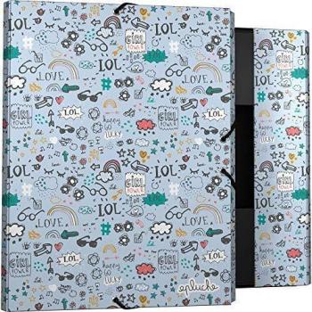 Grafoplás 82402602 Colección Epluche Carpeta 3 Solapas, Multicolor, Folio