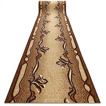 Alfombra de Pasillo BCF Krzyś Marrón 90x500 cm