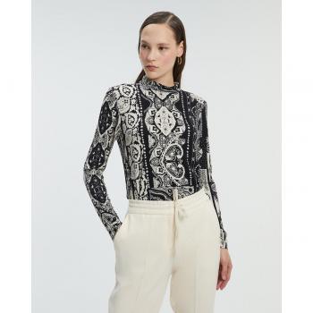 Camiseta de mujer estampada con cuello semicisne Andam